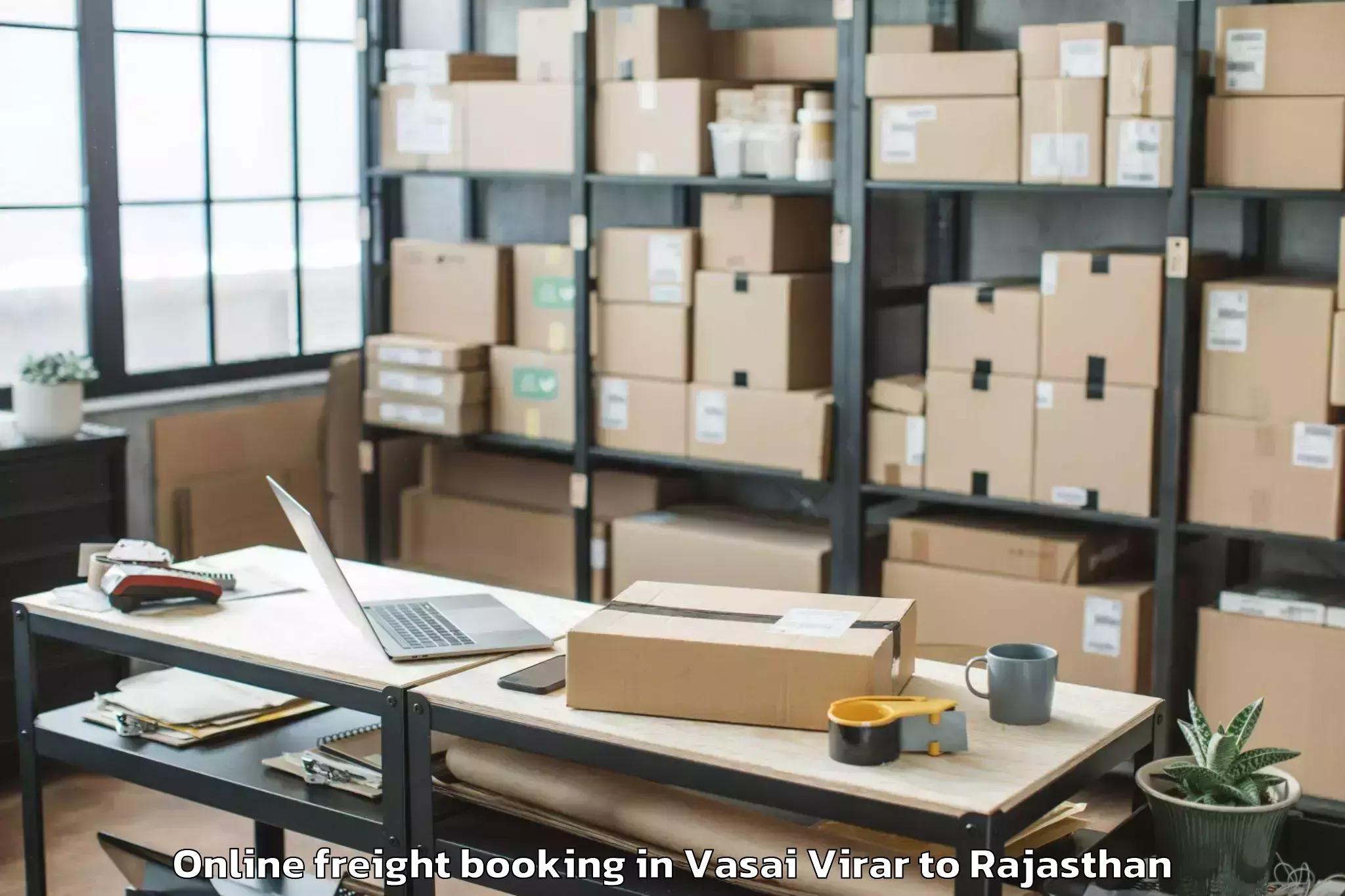 Hassle-Free Vasai Virar to Bayana Online Freight Booking